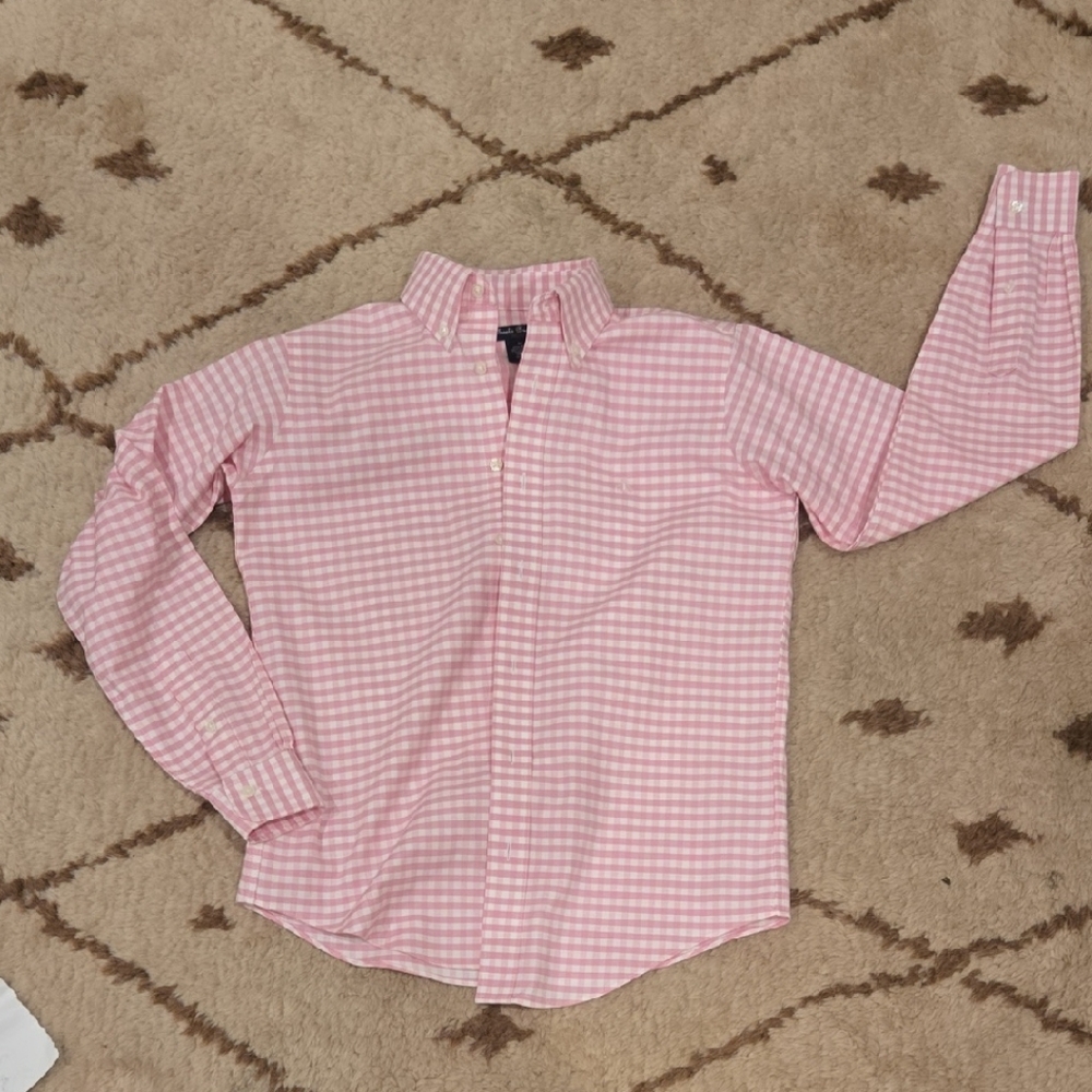 Brooks Brothers Pink Checkered Men's Shirt
